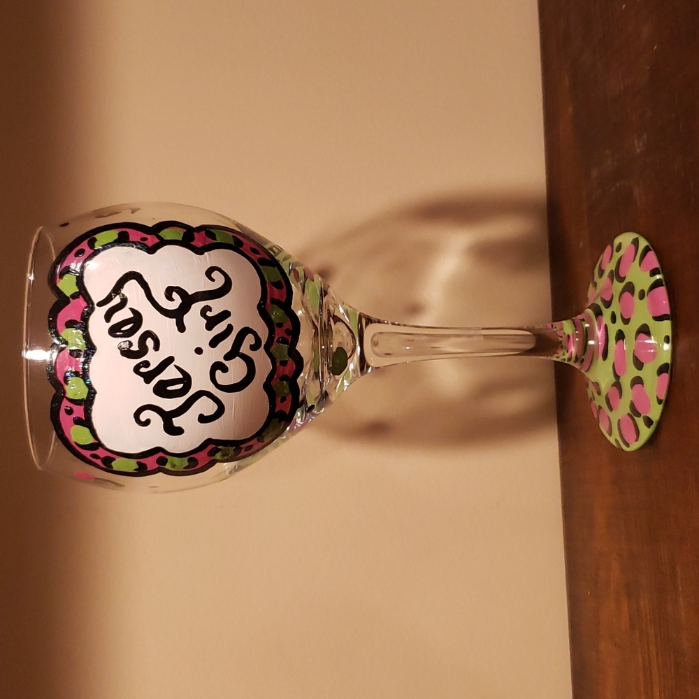 "Jersey Girl" Glass Goblet